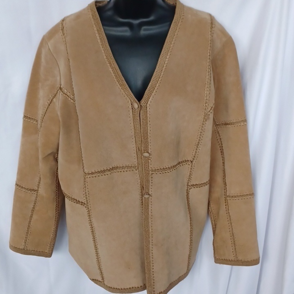 Coldwater Creek Suede Patchwork Jacket, sz L
